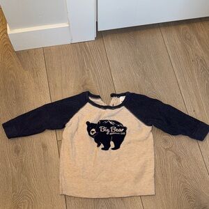 Kids Raglan Shirt - Navy and Cream